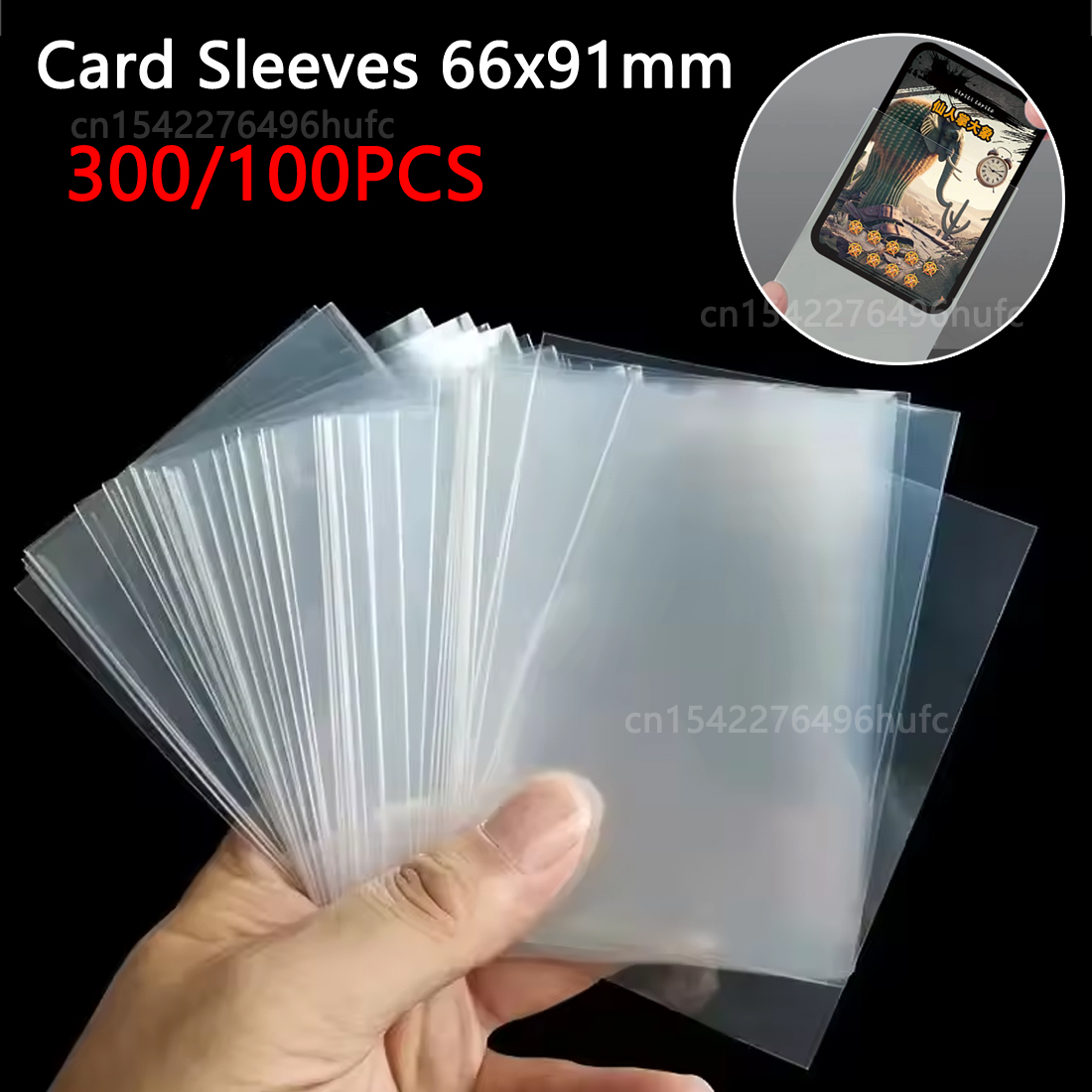 300/100Pcs 66*91mm Card Sleeve - Pokemon Binder Card ulasan dan harga